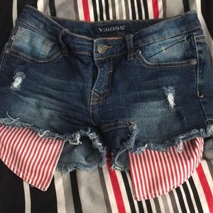 girls jean shorts
